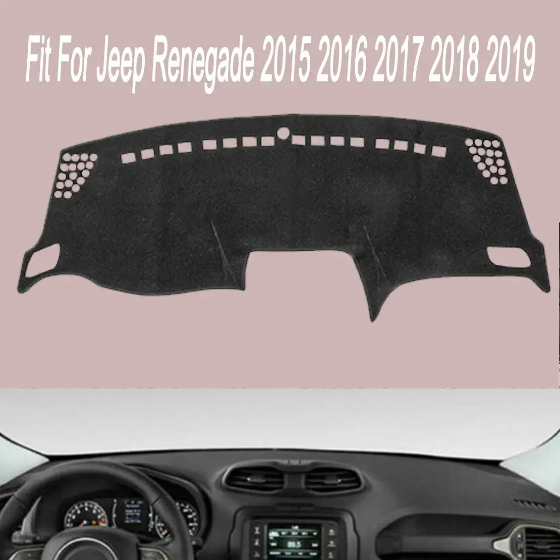 

【READY STOCK】Dash Mat For Fit Jeep Renegade 2015-2018 Dashboard Cover Mat Dashmat Sunshade Dash Cover Dashcover