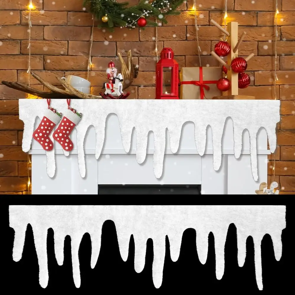 Polyester Weihnachten Schnee Decke für Weihnachten Urlaub Dekor Weihnachten Dekor Weihnachten Gefälschte Schnee Decke Eiszapfen Fransen Dach Dekoration