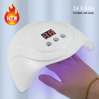 NEW Nail Dryer Machine Portable USB Cable Home Use Nail Lamp For Drying Curing Nails Varnish with 24pcs Beads UV LED Lamp 1