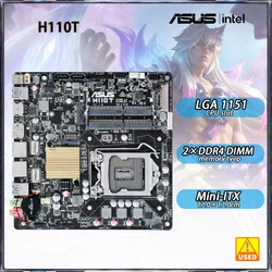 ASUS H110T motherboard uses Intel H110 chipset to support sixth generation Core i7/i5/i3 DDR4 32GB PCI-E 3.0M.2 SATA III Mini-IT