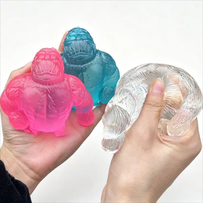 Giocattolo antistress morbido a forma di orangutan, elastico e allungabile, scimmietta da stringere, divertente gorilla antistress per adulti._voghion.com