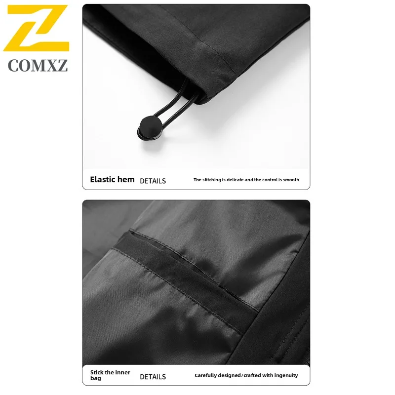 COMXZ Hooded Luxury Jacket Men Hiking Journey Thick Warm Coat Multi-Purpose Everyday Use Light Cold Proof Winter New Clothing
