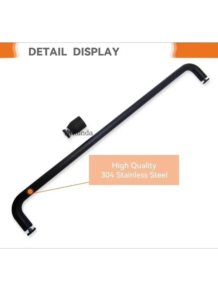 Semi-unframed shower head, tempered safety glass, 56-60 "W shower door 5