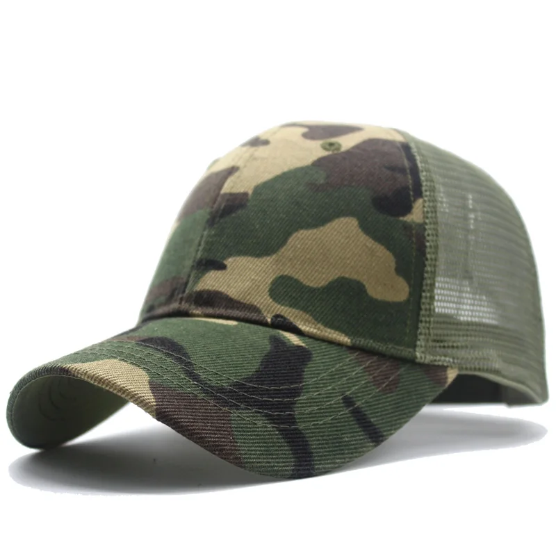 

Summer Outdoor Camouflage Prints Sun Hats Men's Fashion Baseball Caps Korea Style Unisex Casual Hats