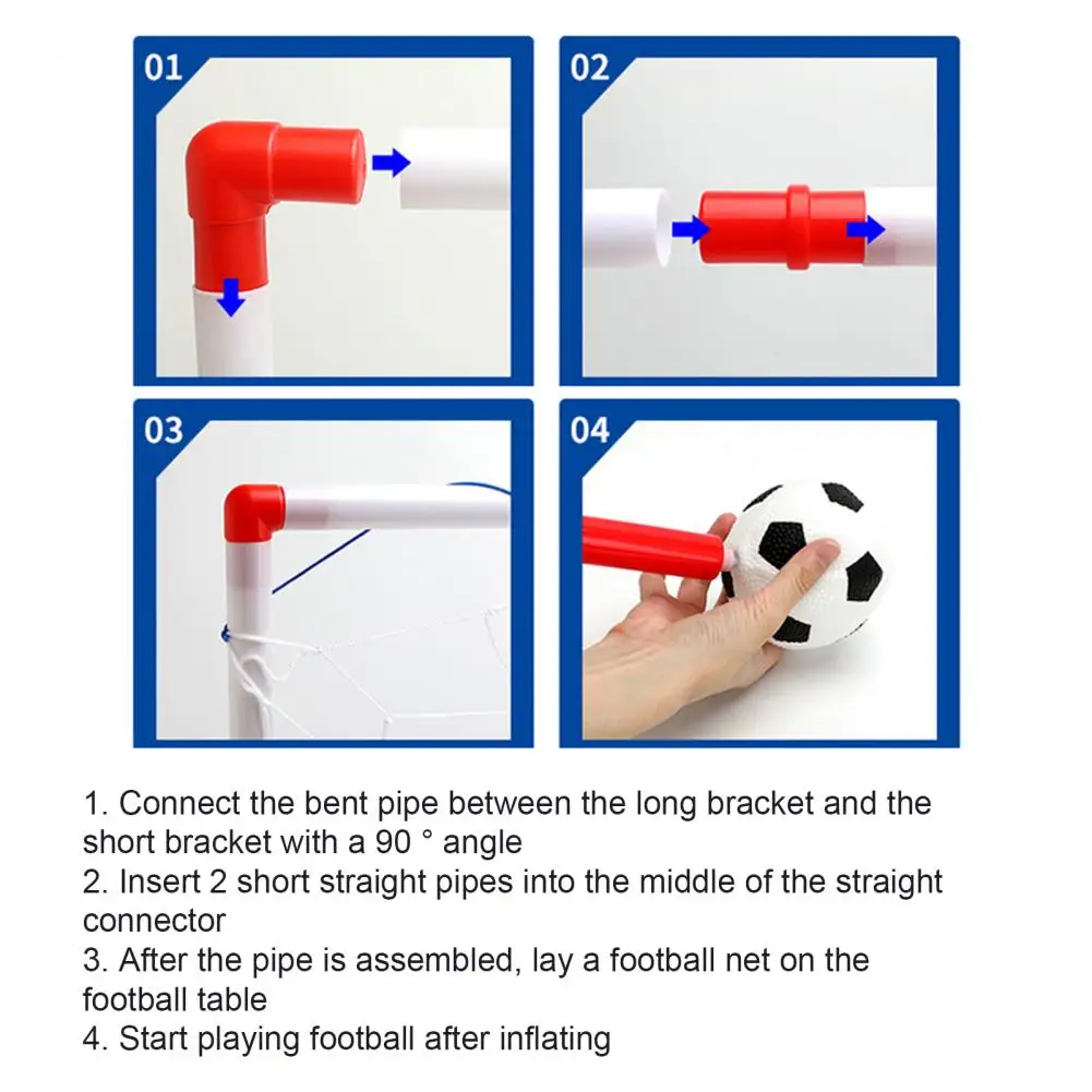 1 Set Mini Football Toy Folding Soccer Goal Training 56/86/106/120cm Children Soccer Goal Net Ball Pump Post Entertainment