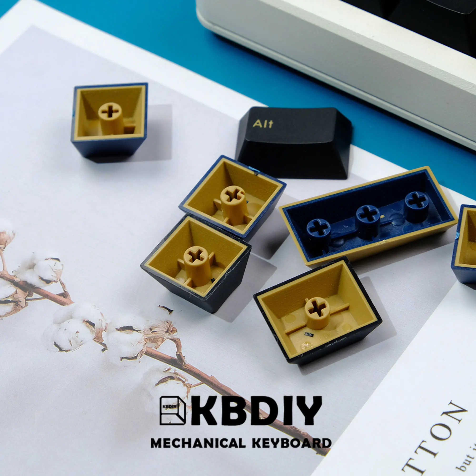 Kbdiy-gmk Olivia Shoko Jamon Wob Samurai Vermelho Botânico Pbt Keycaps Double Shot Keycap Perfil Cereja para Teclado Mecânico - Imagem 2