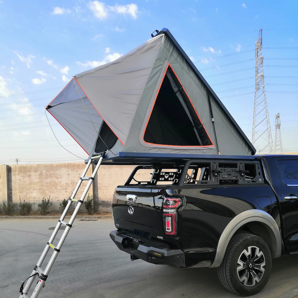 

Aluminum Shell Triangle car roof top tent hard shell for 4wd Offroad