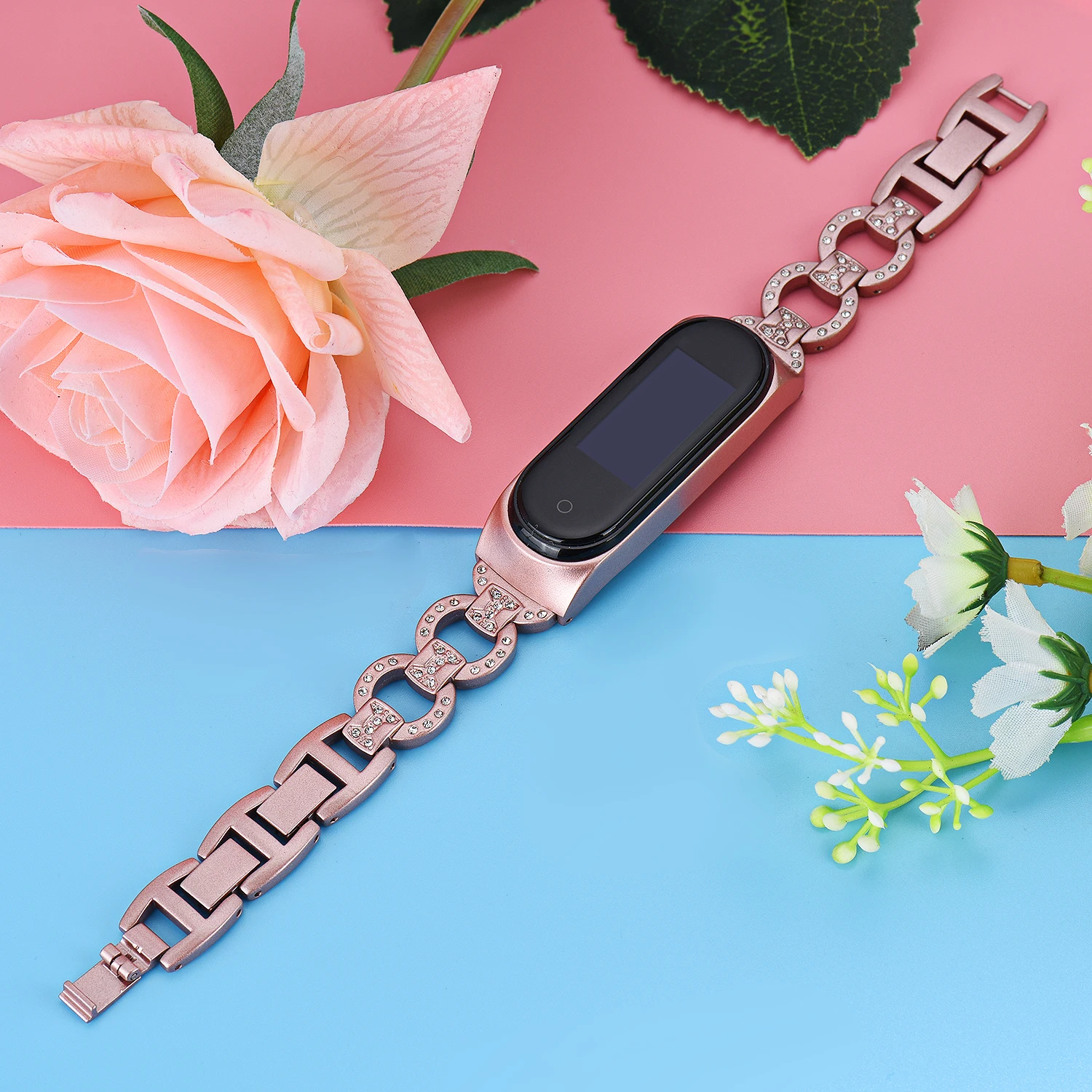 Metal Strap For Xiao Mi Band 7 6 5 4 3 Diamond Bracelet Wristband for Mi band 6 5 Women Fashion Bracelets Mi band 4 Accessories