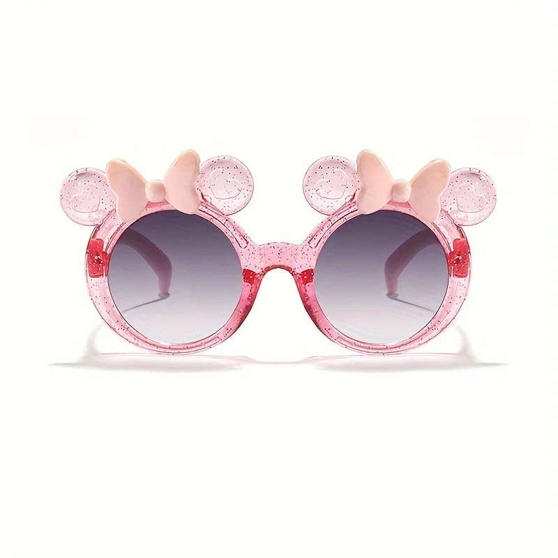 Adorable Exquisite Ear Bow Decors Round Children's Fashion Sunglasses Girls Outdoor Party Vacation Travel Photo Props Eyewear
