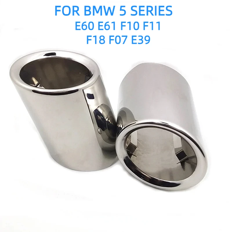 Schalldämpferspitzen für BMW 5er F10 F11 F18 E60 E61 E39 528i 530i 535i 535d Auto-Auspuffspitze Edelstahl-Heck-Dekoration