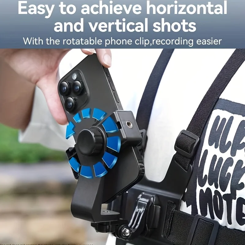 1pc Adjustable Chest Strap Headband,First-Person Perspective for Mobile Phones, Sports Camera Mounting, Cycling Gear