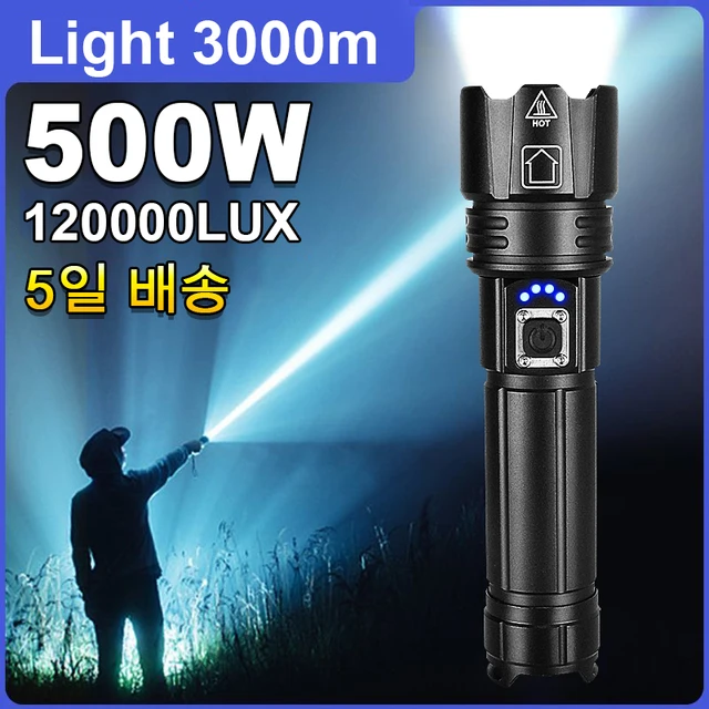 Most Powerful LED Flashlight Rechargeable Torch Lighting 1500M Tactical Lantern Ultra Powerful Flashlight With Usb Charging