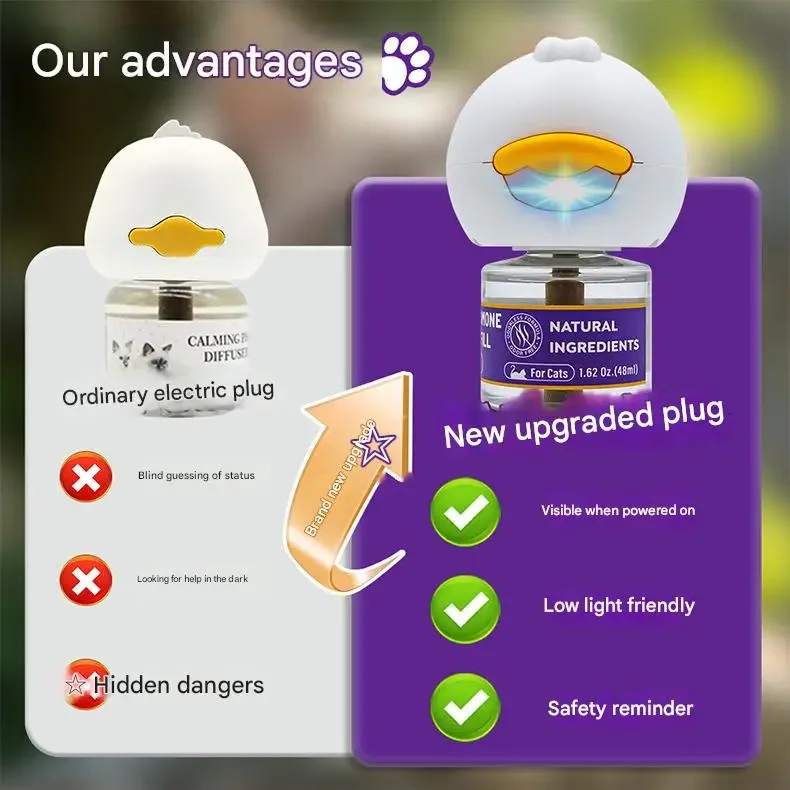 4-in-1 electric pet pheromone diffuser for cats and dogs odorless calming stress relief home diffuser set