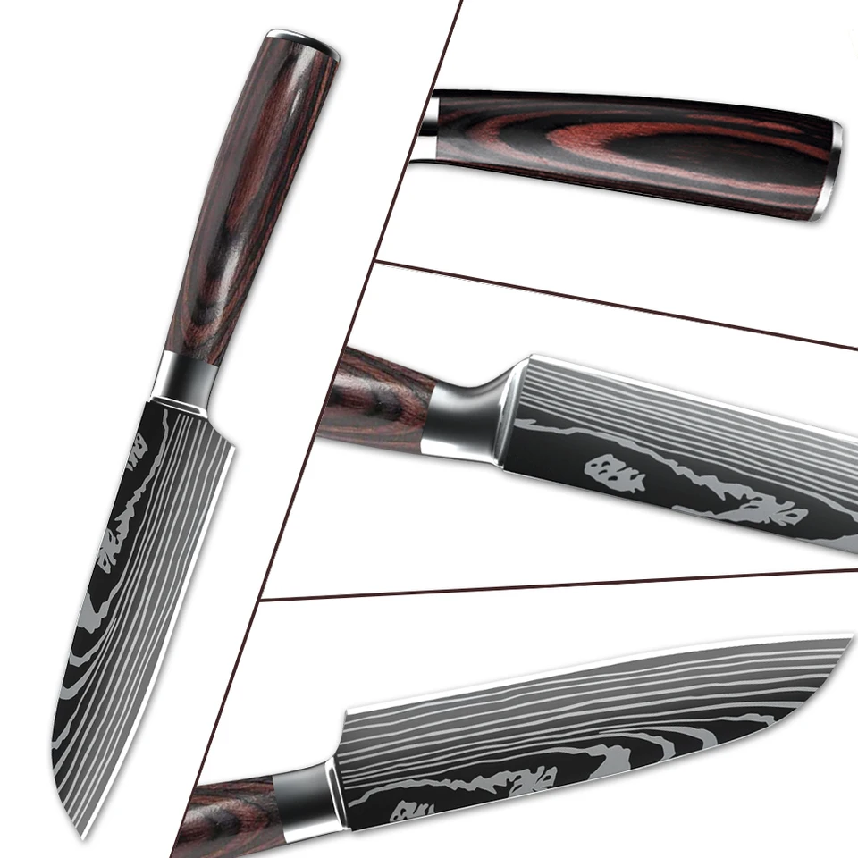 5 Inch Santoku Knife Japanese Kitchen Cooking Knife