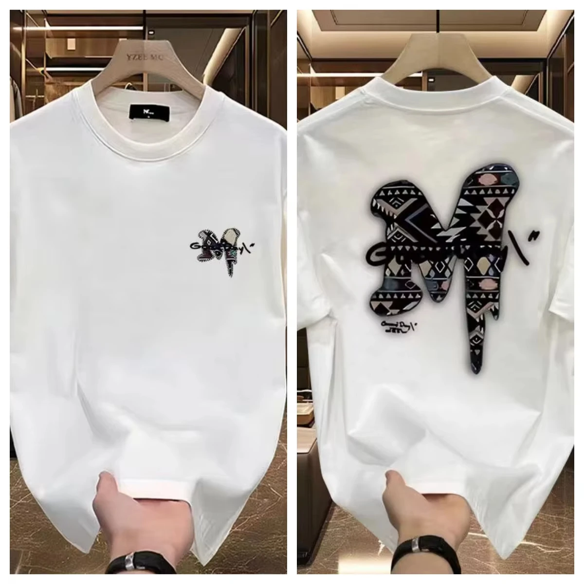 تي شيرت قطني يتطابق مع كل شيء للرجال، تي شيرت مطبو...