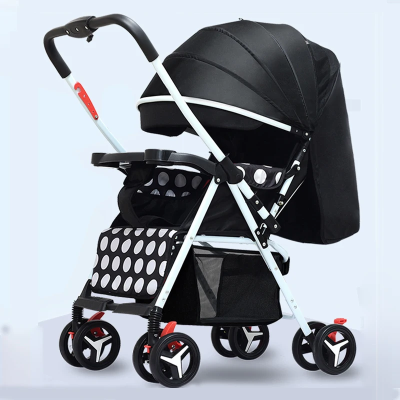 

Portable Baby Stroller Shock-resistant Foldable Baby Carriage Lightweight Compact Newborn Infant Travaling Pram with Free Gifts