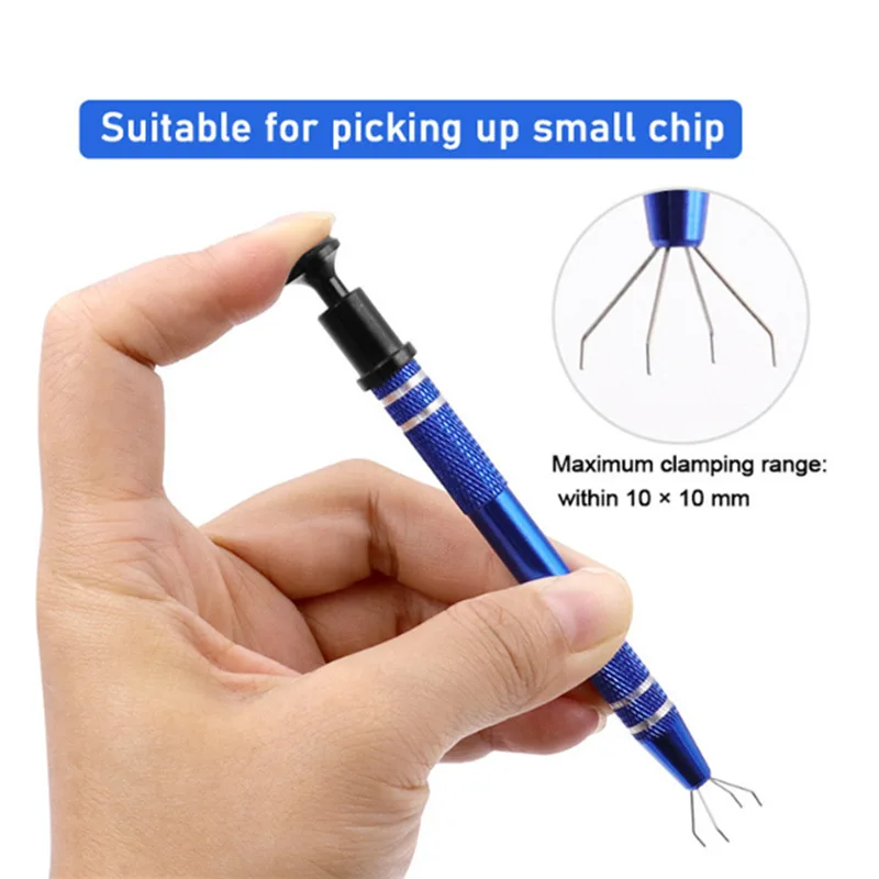 

Metal Grabber IC Chip Extractor Electronic Component Parts Gripper Catcher Screw Picker Tweezers Pick Up Tool Hand Repair Tools