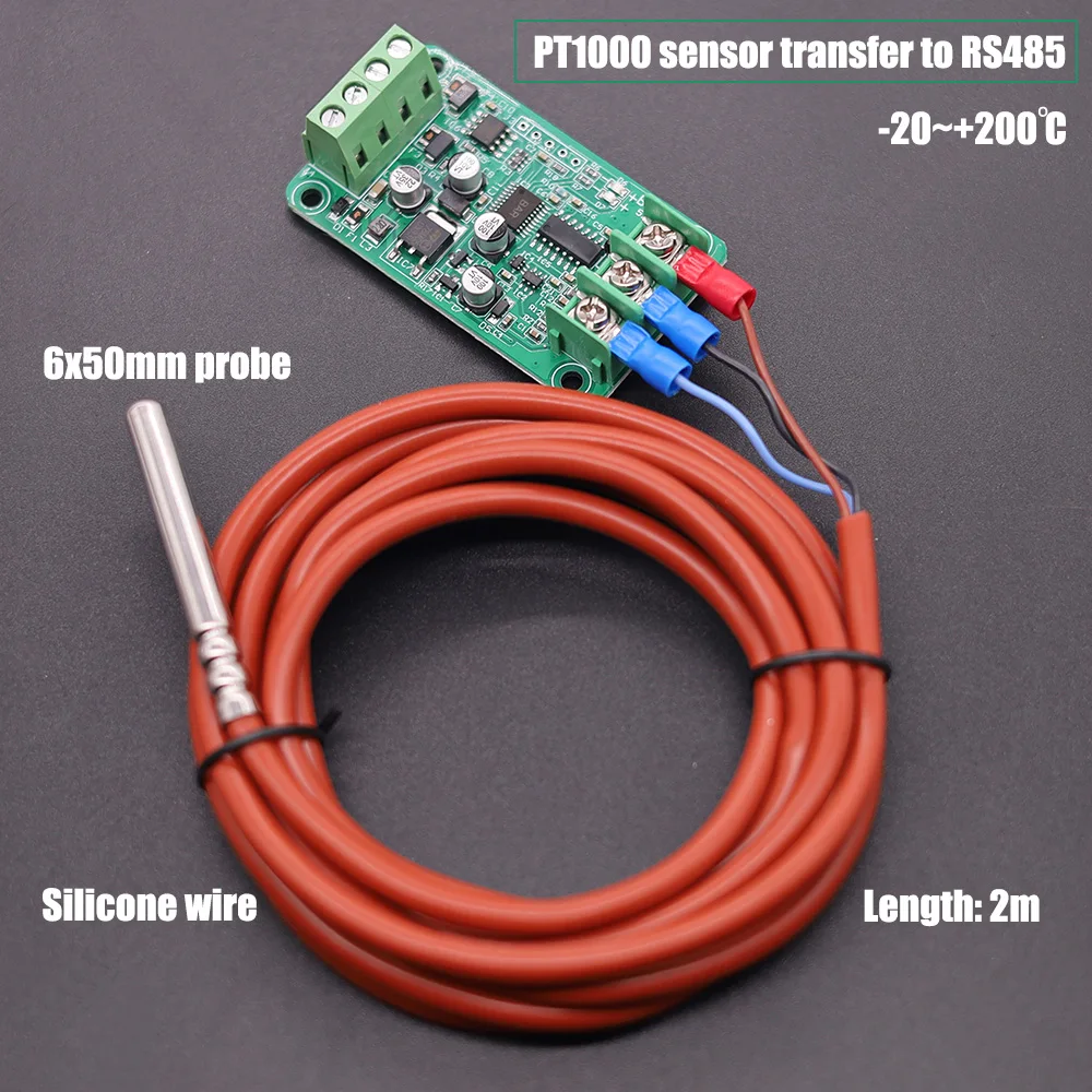 K, PT100, PT1000 Temperatursensor übertragen zu RS485, 4-20mA RTD Thermoelement Temperaturerfassungsmodul – Detail 5