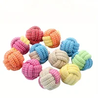 New Candy-colored Pet Rope Ball Dog Toy Teddy Bite Durable Cat Toy 1