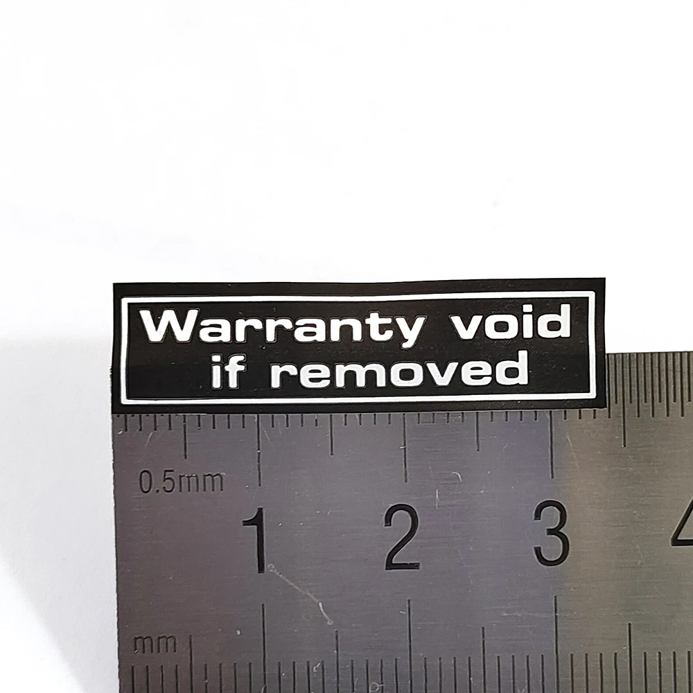 70pcs 34x9mm 제거된 경우 보증 무효 깨지기 쉬운 종이 보안 씰 열기 표시기 Tamper Evident Removal Proof Protection Label