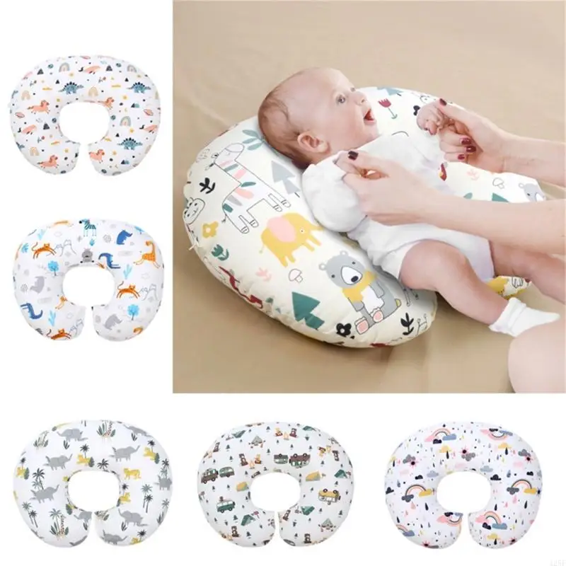 Cotton Nursing Pillow Infant Feeding Pillow Multiple Pattern Infant Nursing Support for Enhances Baby Bonding 425F