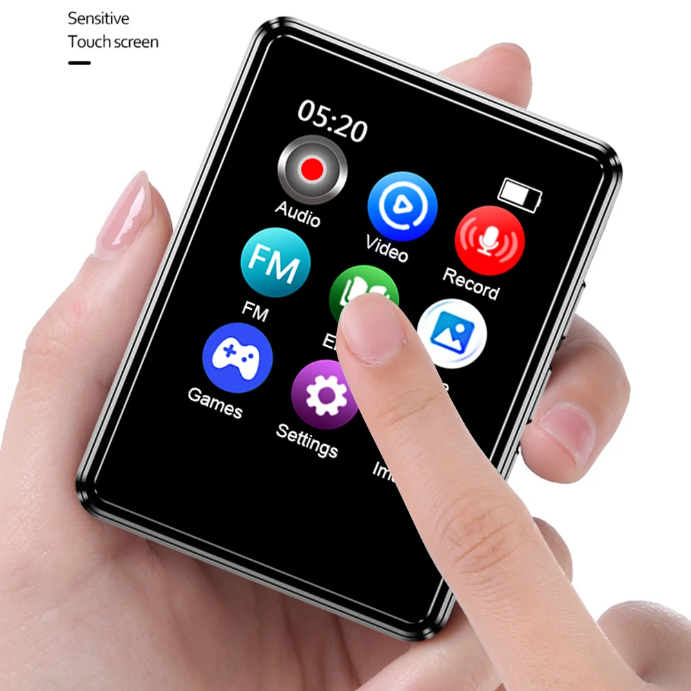 8/16/32/64G Portable Music Player 1.8inch Touch Screen Mini Music Player Bluetooth-Compatible 5.0 HIFI Sound for Kids