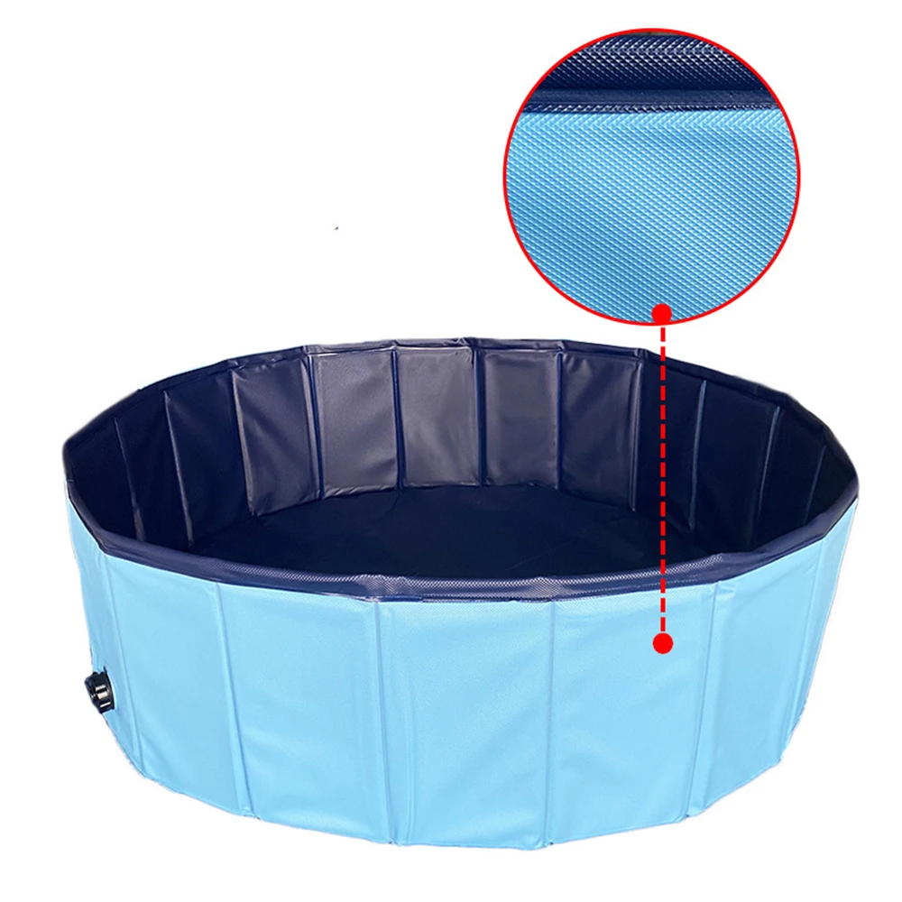 Dog Swimming Pool & Pool Cover Portable Plastic Pool Grooming Tub Bathing Scratch Resistance Pet Pools Bathtub for Large Dogs 4