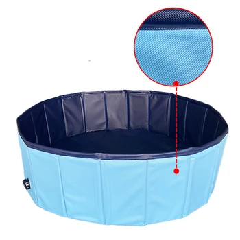 Dog Swimming Pool & Pool Cover Portable Plastic Pool Grooming Tub Bathing Scratch Resistance Pet Pools Bathtub for Large Dogs 4