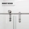 Tub Shower Door, 56-60 in. Wide, Frameless Sliding, with Handle and Watertight Seal, Tempered Glass, Multi-Size Shower Door 2