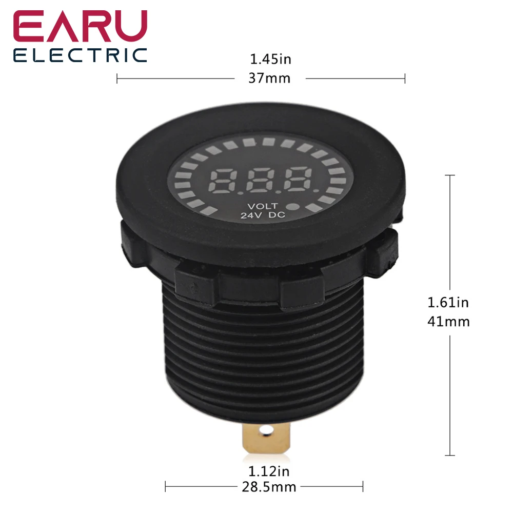 EARU CS-489A1 12V Motorcycle Car accessories LED Digital Display Voltmeter Waterproof Voltage Volt Meter Gauge Motorbikes Cars Boats ATV UTV - Image 4