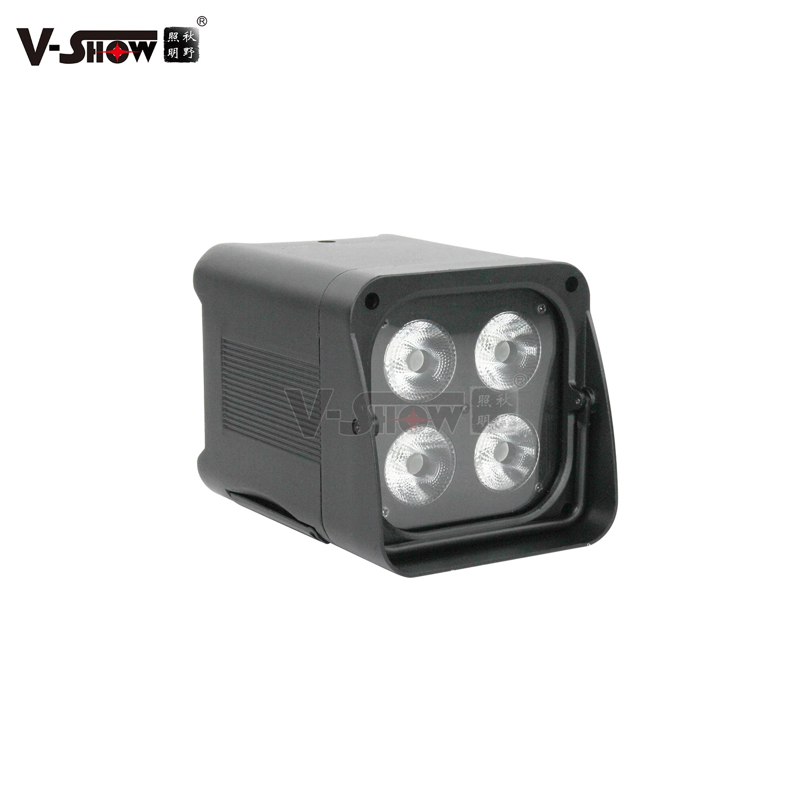 V-show 야외 방수 배터리 가방 포함, 무선 DMX 와이파이 원격 LED 웨딩 업라이트, 4x18W RGBWAUV, 6in 1 LED 파, 4 개