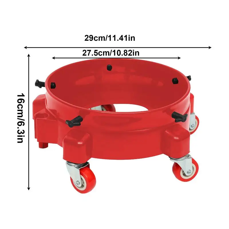 Bucket Dolly With Wheels Bucket Cart Accessories Car Wash With Wheels Multifunctional Holder Car Wash