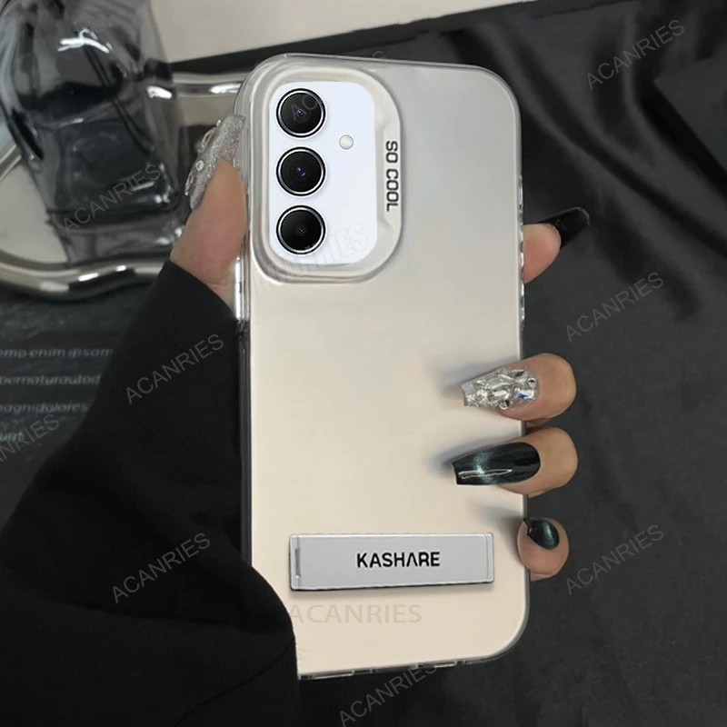 Étui de support pliable Aurora de luxe pour Samsung Galaxy A14 A24 A34 A54 A15 A25 A35 A55 5g en silicone souple avec support_voghion.com