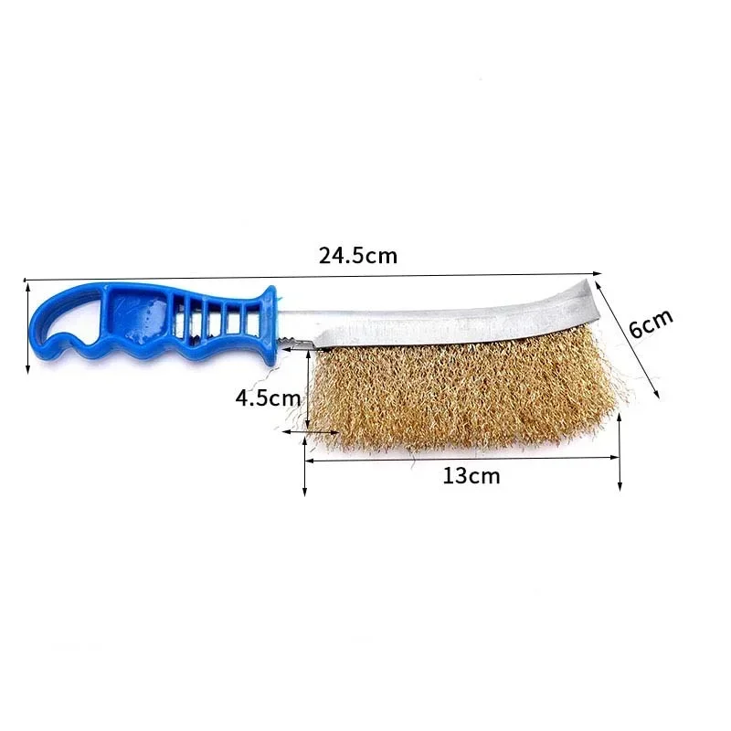 Knife-shaped Steel Wire Brush Barbecue Cleaning Stainless Steel Wire Iron Brush Copper Derusting Brushsteel