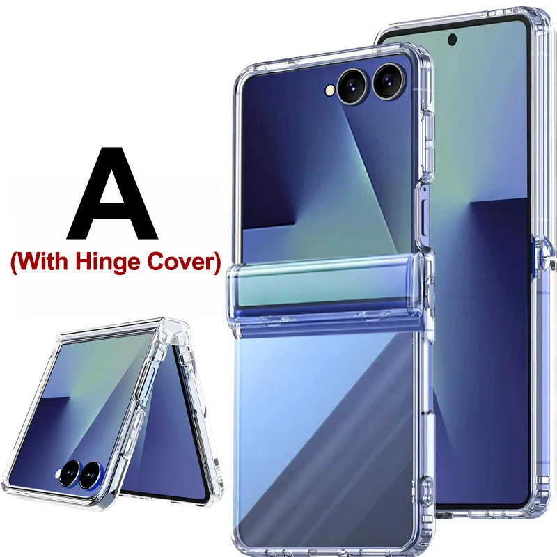 All-Inclusive Hinged Transparent Phone Case with Hinge Protection
