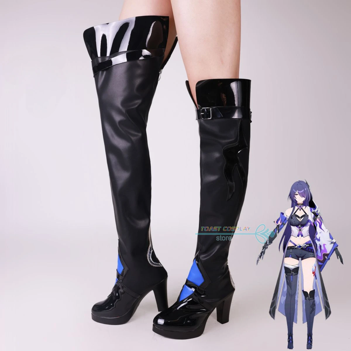 

Acheron Honkai Star Rail Cosplay Shoes Anime Game Cos Boots Comic Acheron Cosplay Costume Prop Shoes for Con Halloween Party