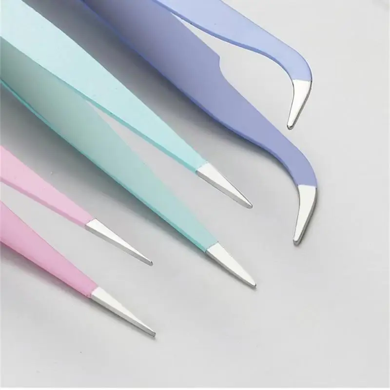 Nail Art Eyelashes Tweezers Macaron Tweezer Scrapbook Sticker Tape Picking DIY Junk Journal Album Stainless Clip DIY Tool