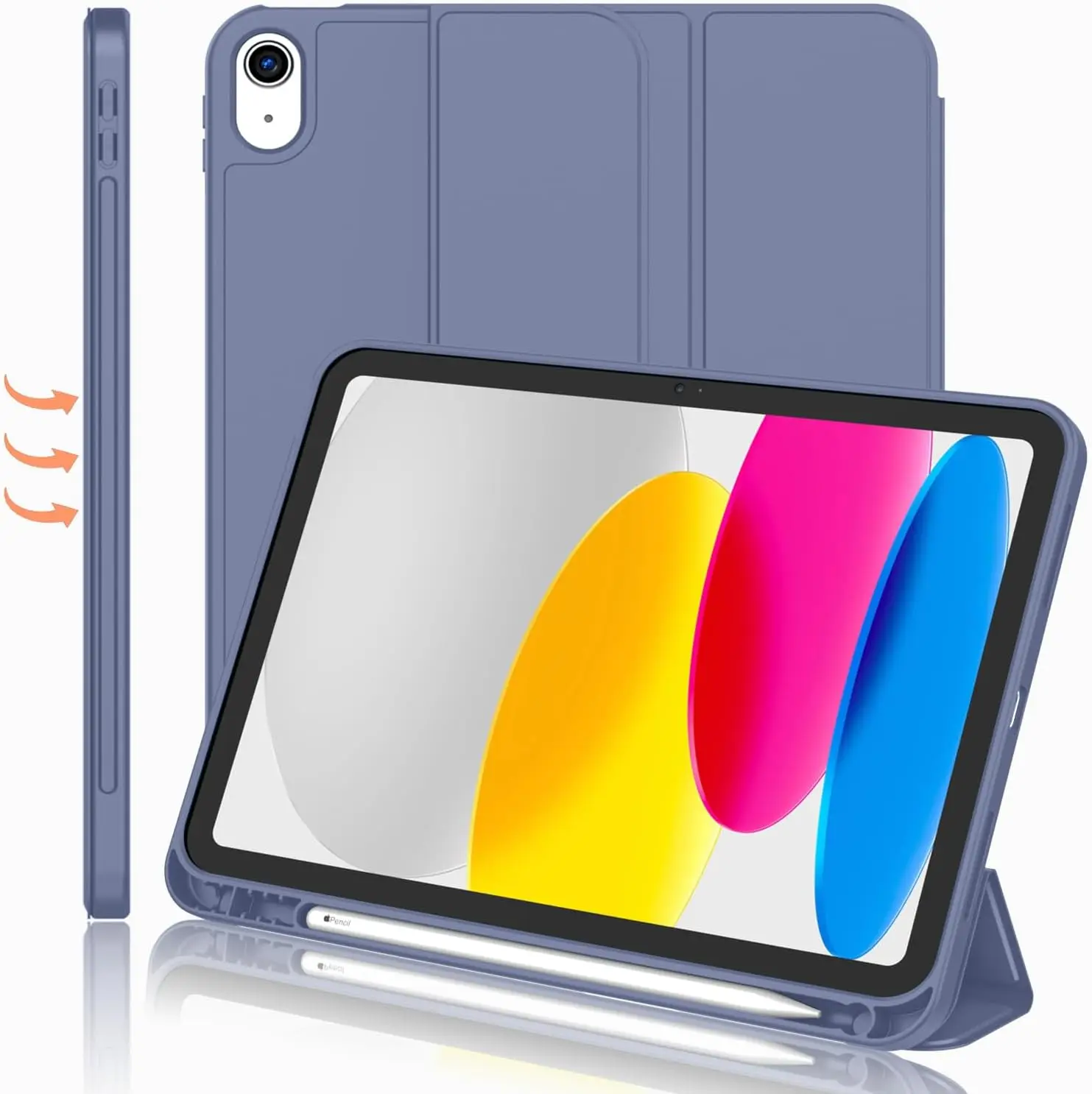 thumbnail image 1 of Con portalápices Funda para iPad 7.ª, 8.ª y 9.ª generación 10,2 iPad Air 5.ª, 4.ª y 10.ª generación 10,9 iPad Air1 2 5.ª y 6.ª 9,7 Funda magnética para tableta, 1 of 5