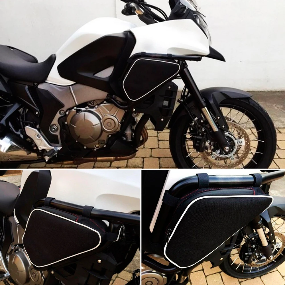 Sepasang Tas Tahan Air Tas Perbaikan Tas Penempatan untuk Honda CROSSTOURER Crosstourer VFR1200X 12-20 Bingkai Sepeda Motor Bar