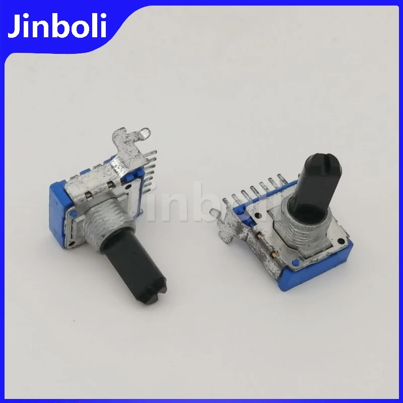 3PCS RK14 Type C50K Horizontal Dual 7-Pin Mixer Electronic Musical Instrument Volume Potentiometer D Shaft Length 18mm