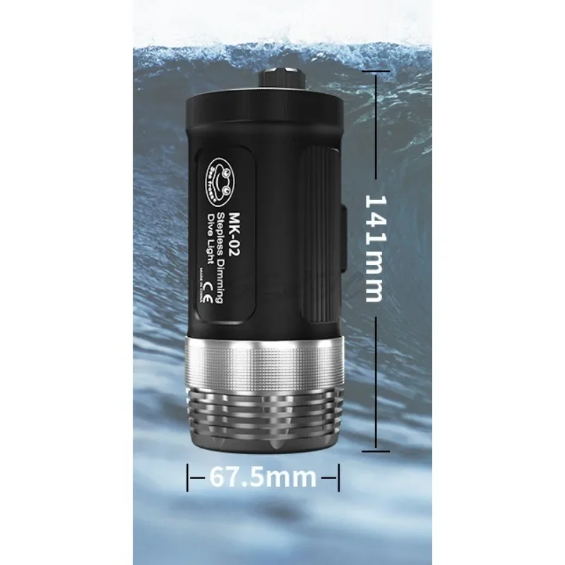 Portable Diving Flashlight Outdoor 100m Strong Underwater Photography LED Lighting Diving Equipment