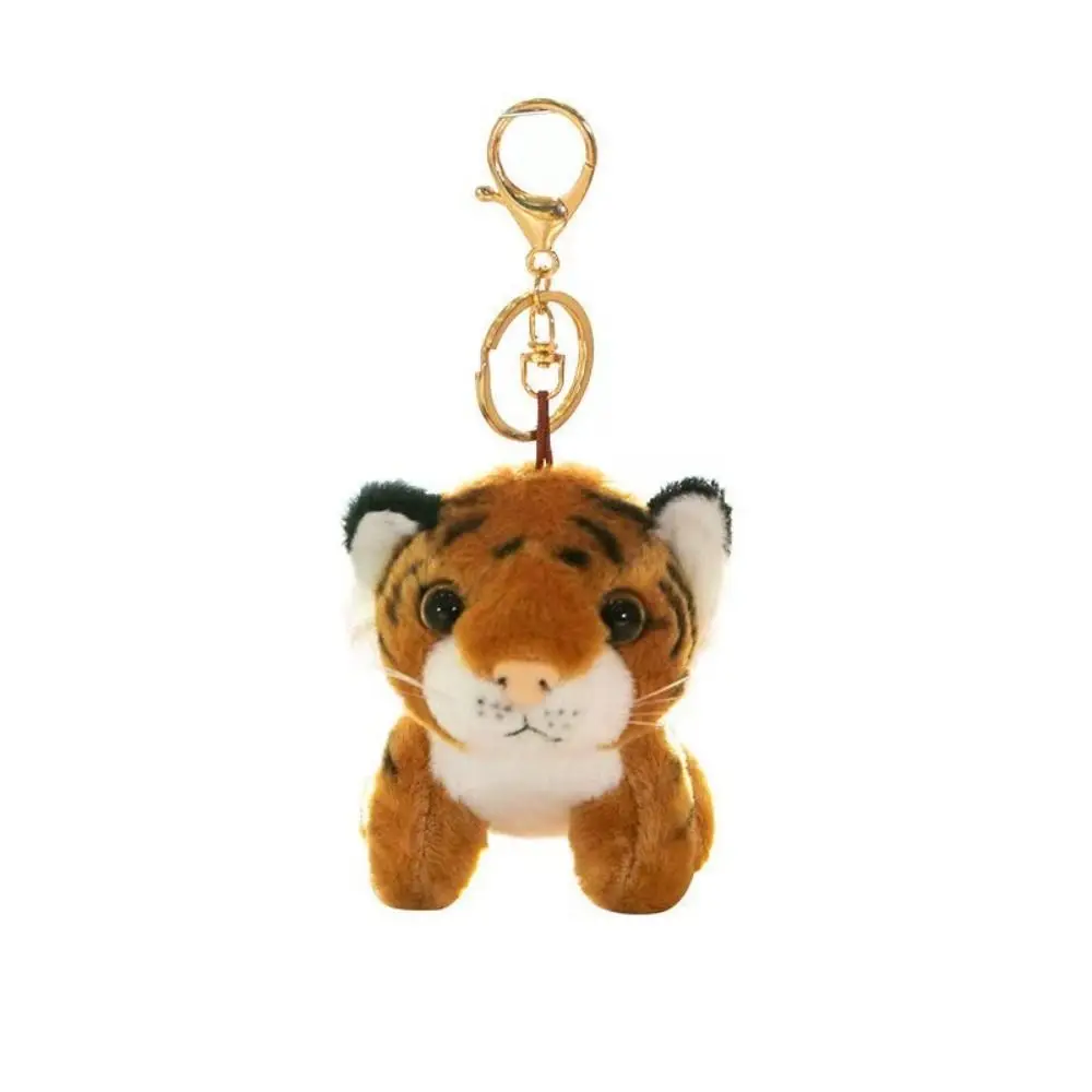 Cartoon Funny Plush Keyring Stuffed Animal Tiger Toy Soft Animal Charm Cute Key Rings Children'S Bag Purse Backpack Wallet 5