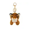 Cartoon Funny Plush Keyring Stuffed Animal Tiger Toy Soft Animal Charm Cute Key Rings Children'S Bag Purse Backpack Wallet 5