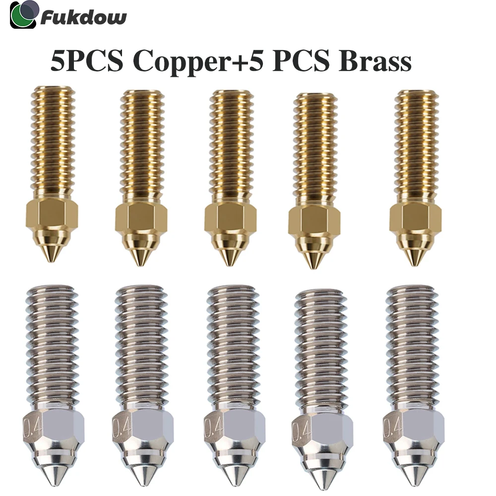 Premium Brass-Plated Copper Hard Steel 3D Printer Nozzles