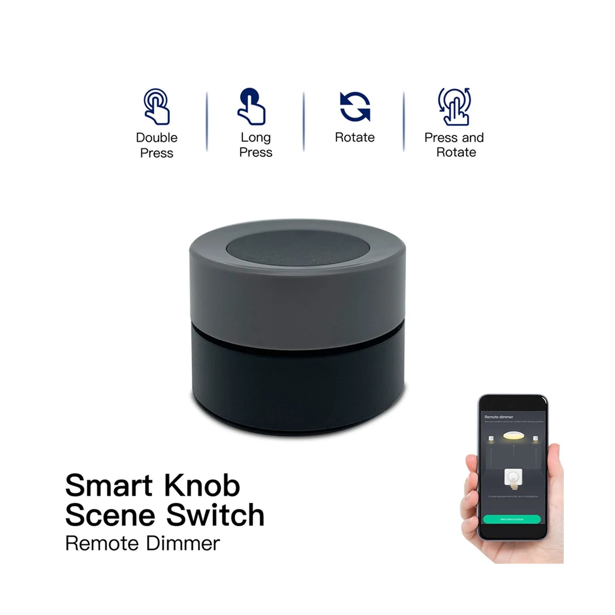 

Tuya ZigBee Smart Knob Switch Wireless Scene Switch Button Controller Battery Powered Automation Scenario Smart Life App