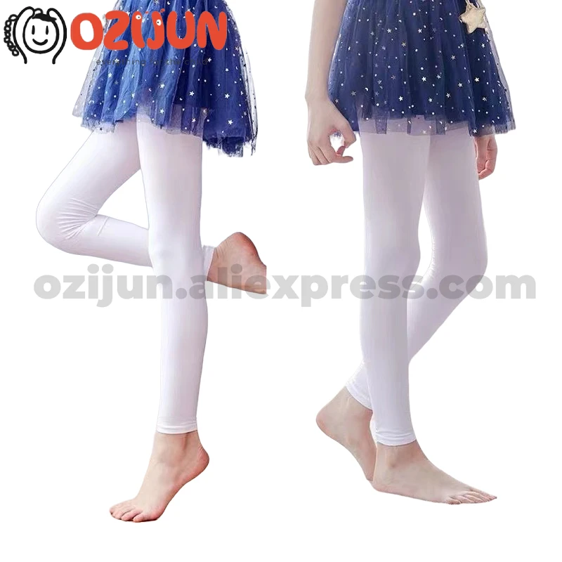 One Pairs Kids Girls Nylon Footless Tights Children Ballet Dance