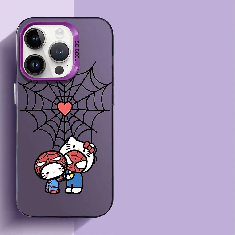 thumbnail image 1 of Funda de teléfono con estampado de Marvel Spider-Man h-hello k-kitty para iPhone 12 Pro XR 15 Pro Max XS Max X 13 11 14 Plus 13 Pro Max, 1 of 5