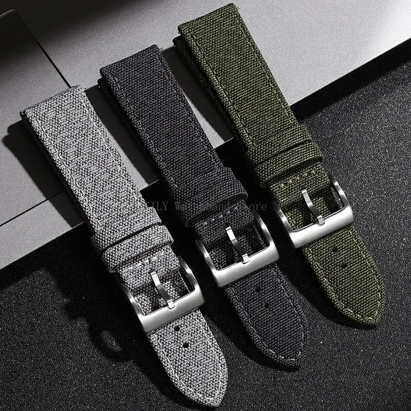 Quick Release Nylon Leather Watch Strap - Universal Military Sport Wristband