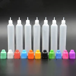 Set of 5 Empty Slender Dropper Bottles - Refillable Squeeze Liquid Storage Containers (30ml & 60ml) - 60MLX5PCS (Yellow  lid)