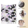 Women Tassel Scarf Psychedelic Style Alien Long Super Soft Shawl and Wrap Trippy Holographic Aliens Daily Wear Pashmina Scarves 3